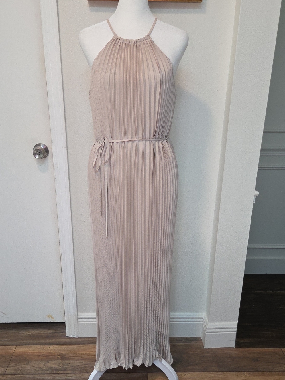 Banana Republic Pleated Halter Maxi Dress